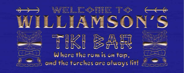 ADVPRO Name Personalized Tiki Bar Mask Beer Wood Engraved Wooden Sign wpc0134-tm - Blue