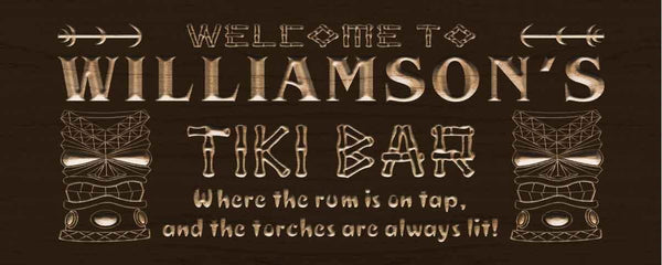 ADVPRO Name Personalized Tiki Bar Mask Beer Wood Engraved Wooden Sign wpc0134-tm - Brown