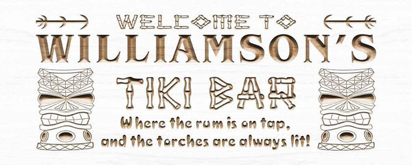 ADVPRO Name Personalized Tiki Bar Mask Beer Wood Engraved Wooden Sign wpc0134-tm - White