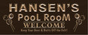ADVPRO Name Personalized Pool Room Welcome Bar Wood Engraved Wooden Sign wpc0138-tm - Brown