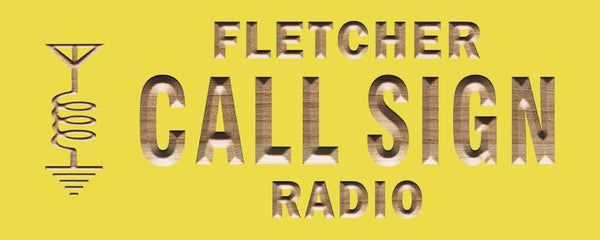 ADVPRO Personalized Your Call Sign Fletcher Radio On Air Wood Engraved Wooden Sign wpc0147-tm - Yellow