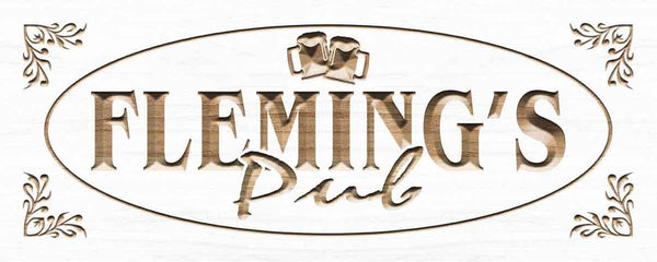 ADVPRO Name Personalized Pub Beer Decoration Wood Engraved Wooden Sign wpc0159-tm - White