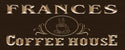 ADVPRO Name Personalized Coffee House Cup Decoration Wood Engraved Wooden Sign wpc0173-tm - Brown