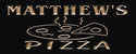ADVPRO Name Personalized Pizza Shop Decoration Wood Engraved Wooden Sign wpc0174-tm - Black