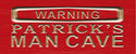 ADVPRO Name Personalized Man CAVE Warning Wood Engraved Wooden Sign wpc0182-tm - Red