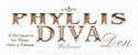 ADVPRO Name Personalized Diva DEN Girl Studio Room Decoration Wood Engraved Wooden Sign wpc0193-tm - White