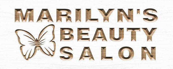 ADVPRO Name Personalized Beauty Salon Butterfly Decoration Wood Engraved Wooden Sign wpc0195-tm - White