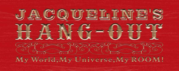 ADVPRO Name Personalized Hang Out Girl Room Decoration Wood Engraved Wooden Sign wpc0198-tm - Red