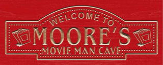 ADVPRO Name Personalized Movie Man CAVE Home Cinema Wood Engraved Wooden Sign wpc0216-tm - Red