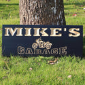 ADVPRO Name Personalized Motorcycle Garage Man Cave Wood Engraved Wooden Sign wpc0217-tm - Details 1