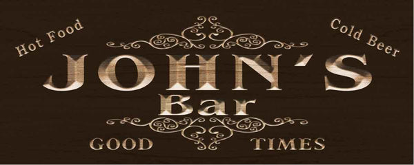 ADVPRO Name Personalized BAR Good Times Beer Wood Engraved Wooden Sign wpc0219-tm - Brown