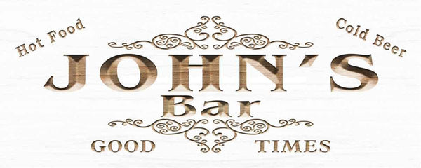 ADVPRO Name Personalized BAR Good Times Beer Wood Engraved Wooden Sign wpc0219-tm - White