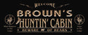 ADVPRO Name Personalized Hunting Cabin Man Cave Wood Engraved Wooden Sign wpc0220-tm - Black