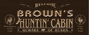 ADVPRO Name Personalized Hunting Cabin Man Cave Wood Engraved Wooden Sign wpc0220-tm - Brown