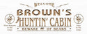 ADVPRO Name Personalized Hunting Cabin Man Cave Wood Engraved Wooden Sign wpc0220-tm - White