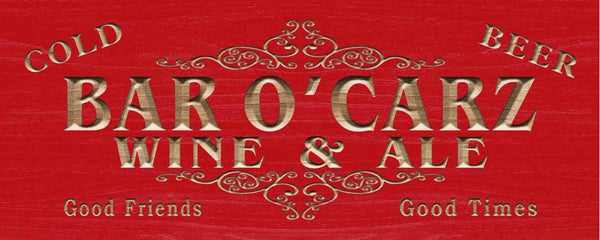 ADVPRO Name Personalized Wine & ALE BAR Wood Engraved Wooden Sign wpc0221-tm - Red