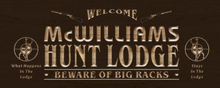 ADVPRO Name Personalized Hunt Lodge Hunting Decoration Wood Engraved Wooden Sign wpc0224-tm - Brown