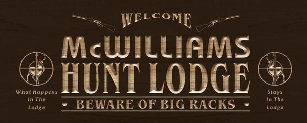 ADVPRO Name Personalized Hunt Lodge Hunting Decoration Wood Engraved Wooden Sign wpc0224-tm - Brown
