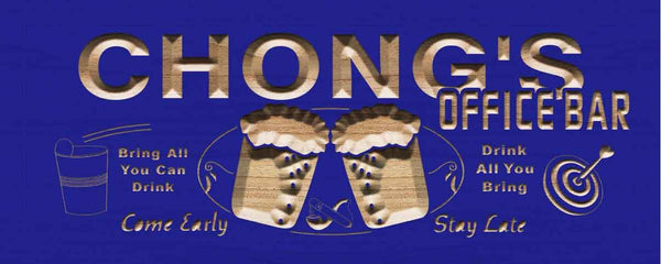 ADVPRO Name Personalized Office Bar Decoration Gifts Wood Engraved Wooden Sign wpc0227-tm - Blue