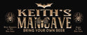 ADVPRO Name Personalized Man CAVE Hero Bring Your OWN 'Bear' Bat Spider Wood Engraved Wooden Sign wpc0239-tm - Black
