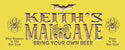 ADVPRO Name Personalized Man CAVE Hero Bring Your OWN 'Bear' Bat Spider Wood Engraved Wooden Sign wpc0239-tm - Yellow