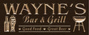 ADVPRO Name Personalized BAR & Grill Good Food Great Beer Wood Engraved Wooden Sign wpc0241-tm - Brown