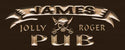 ADVPRO Name Personalized Jolly Roger Pub Bar Game Room Wood Engraved Wooden Sign wpc0266-tm - Brown