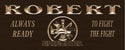 ADVPRO Name Personalized Firefighter Fire Department Always Ready to Fight The Fight Man Cave Wood Engraved Wooden Sign wpc0267-tm - Brown
