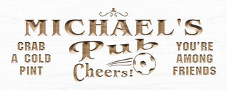 ADVPRO Name Personalized Soccer Pub Cheers Sport Bar Den Club Wood Engraved Wooden Sign wpc0268-tm - White