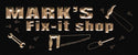 ADVPRO Name Personalized FIX IT Shop Tools Hammer Saw Garage Den Wood Engraved Wooden Sign wpc0270-tm - Black