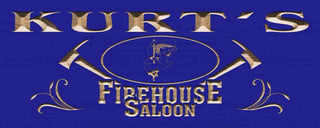 ADVPRO Name Personalized Firehouse Saloon Firefighter Retirement Gifts Wood Engraved Wooden Sign wpc0272-tm - Blue