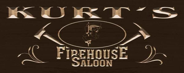 ADVPRO Name Personalized Firehouse Saloon Firefighter Retirement Gifts Wood Engraved Wooden Sign wpc0272-tm - Brown