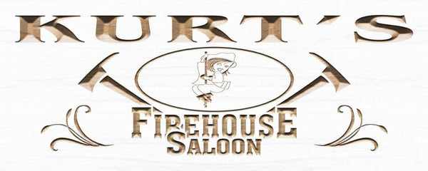 ADVPRO Name Personalized Firehouse Saloon Firefighter Retirement Gifts Wood Engraved Wooden Sign wpc0272-tm - White