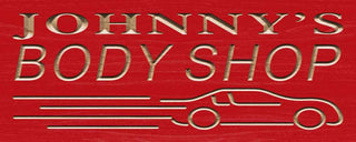 ADVPRO Name Personalized Body Shop Car Repair Decoration Garage Man Cave Wood Engraved Wooden Sign wpc0278-tm - Red