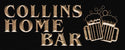 ADVPRO Name Personalized Home BAR Cheers Beer Ale Wine Cocktails Decor Gifts Wood Engraved Wooden Sign wpc0286-tm - Black