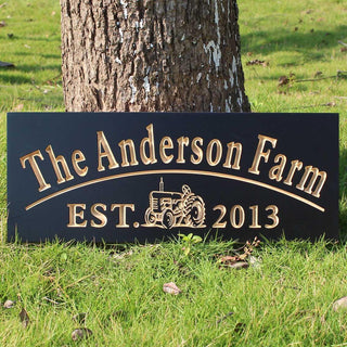 ADVPRO Name Personalized Farm with Tractor Home Decoration Housewarming Gifts Wood Engraved Wooden Sign wpc0306-tm - Details 1