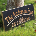 ADVPRO Name Personalized Farm with Tractor Home Decoration Housewarming Gifts Wood Engraved Wooden Sign wpc0306-tm - Details 2