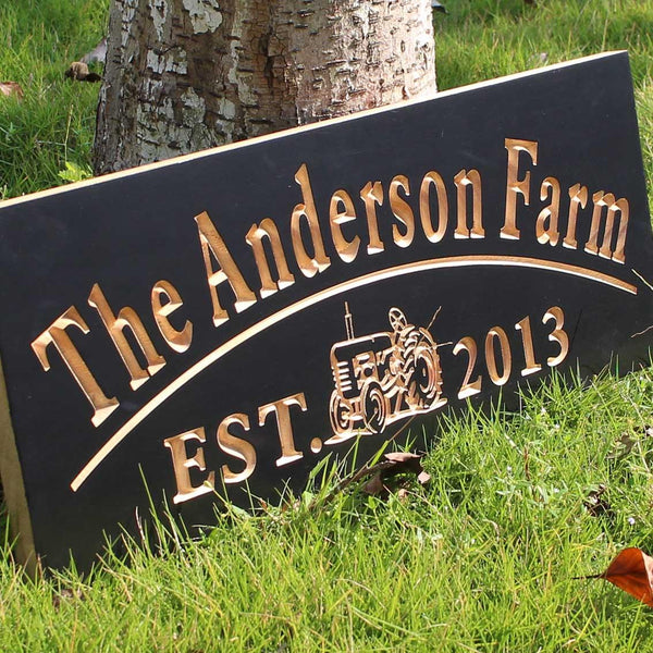 ADVPRO Name Personalized Farm with Tractor Home Decoration Housewarming Gifts Wood Engraved Wooden Sign wpc0306-tm - Details 5