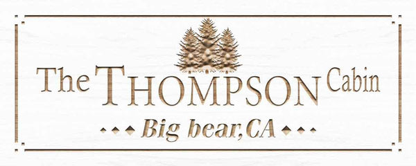 ADVPRO Name Personalized Cabin with Big Tree and Location Forest House Wood Engraved Wooden Sign wpc0309-tm - White