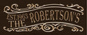 ADVPRO Personalized Last Name Rustic Home Decor Wood Engraving Custom Wedding Gift Couples Den Gift Wooden Signs wpc0320-tm - Brown