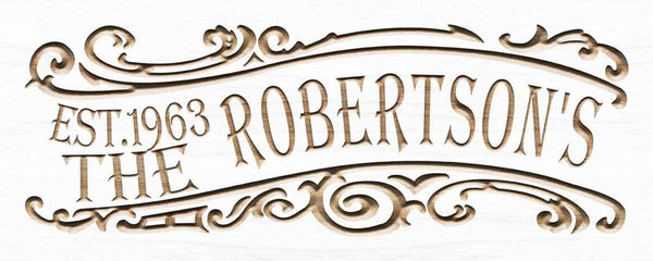 ADVPRO Personalized Last Name Rustic Home Decor Wood Engraving Custom Wedding Gift Couples Den Gift Wooden Signs wpc0320-tm - White