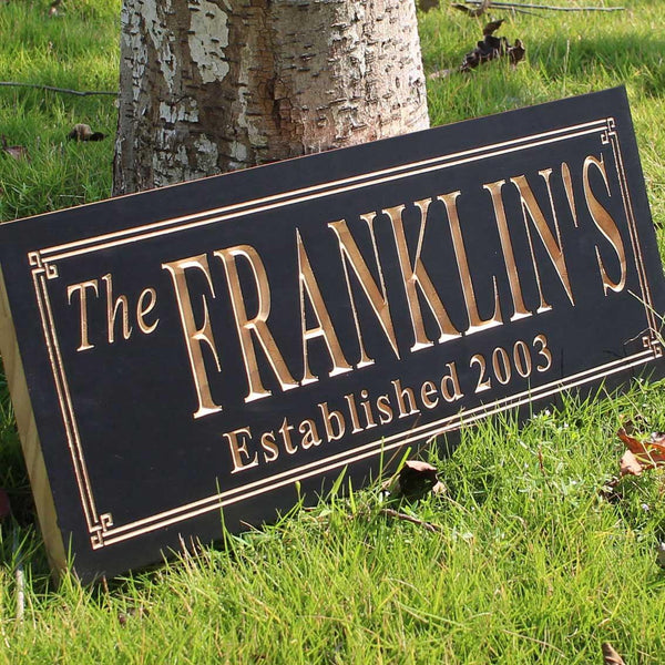 ADVPRO Personalized Wedding Gift Last Name Established Sign Family Name Signs Custom Wood Sign Carved Wooden Sign 5 Year wpc0322-tm - Details 5