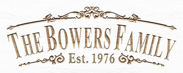 ADVPRO Family Last Name Personalized Established Year Housewarming Gifts Wood Engraved Wooden Sign wpc0338-tm - White