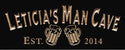 ADVPRO Name Personalized Man CAVE Bar Pub Cheers Housewarming Birthday Gifts Wood Engraved Wooden Sign wpc0347-tm - Black