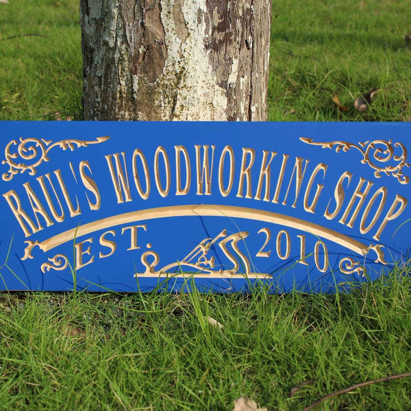 ADVPRO Name Personalized Woodworking Wood Shop Decoration Wood Engraved Wooden Sign wpc0356-tm - Details 4