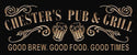ADVPRO Name Personalized Pub & Grill Home Bar Gifts Wood Engraved Wooden Sign wpc0357-tm - Black