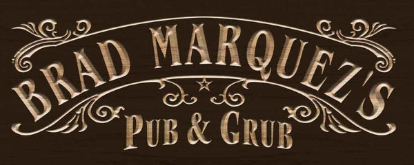 ADVPRO Name Personalized Pub & GRUB Club Home Bar Gifts Wood Engraved Wooden Sign wpc0358-tm - Brown
