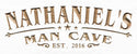 ADVPRO Name Personalized Man CAVE Established Year Men Gifts Birthday Wood Engraved Wooden Sign wpc0359-tm - White