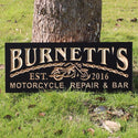 ADVPRO Name Personalized Motorcycle Repair & BAR Man Cave Garage Gifts Wood Engraved Wooden Sign wpc0361-tm - Details 1