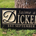 ADVPRO Big Initial Family Name First Names Personalized with Established Date Wedding Gift Wood Anniversary Engraved Wooden Sign wpc0366-tm - Details 4